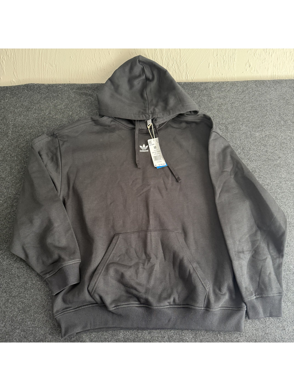Brand New Adidas Originals Black Essential Oversized Hoodie Size M Comfy Cozy